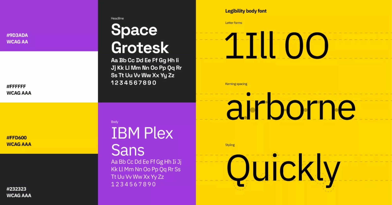 A striking high-contrast colour palette with bold typography, with a clean straightforward design layout structure.