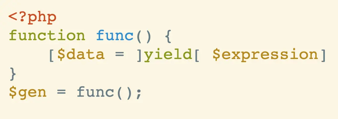 php yield