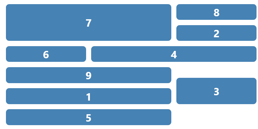 The previous grid of buttons but in a completely randomized order