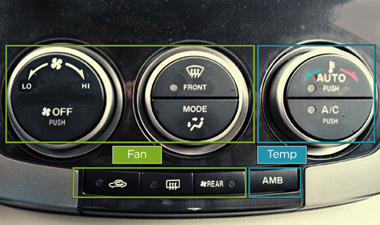 Optimized A/C Control Layout