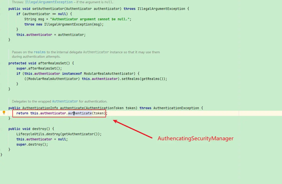 AuthenticatingSecurityManager