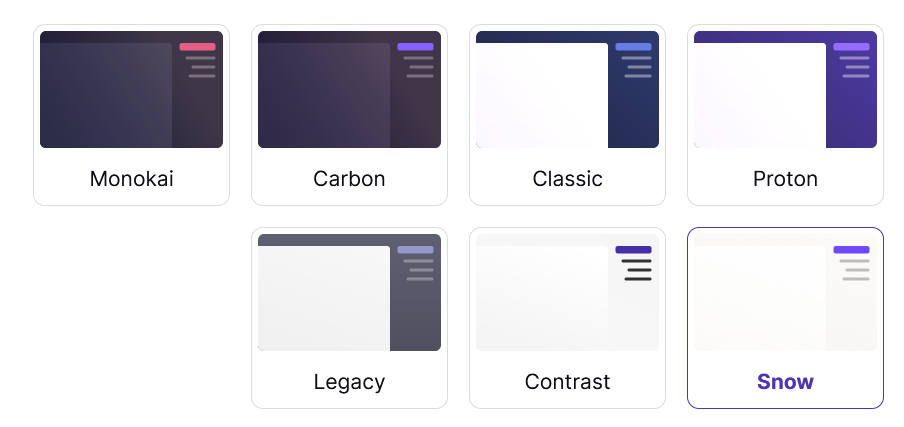 Proton themes in RTL