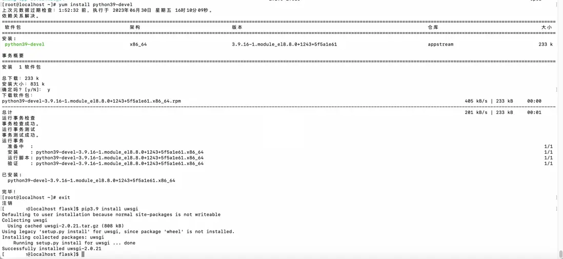 yumInstallPythonDevel_uwsgi