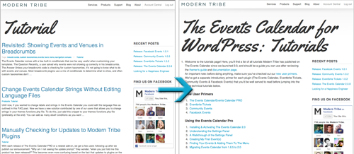 Changed tutorials from a blog loop to an organized page.