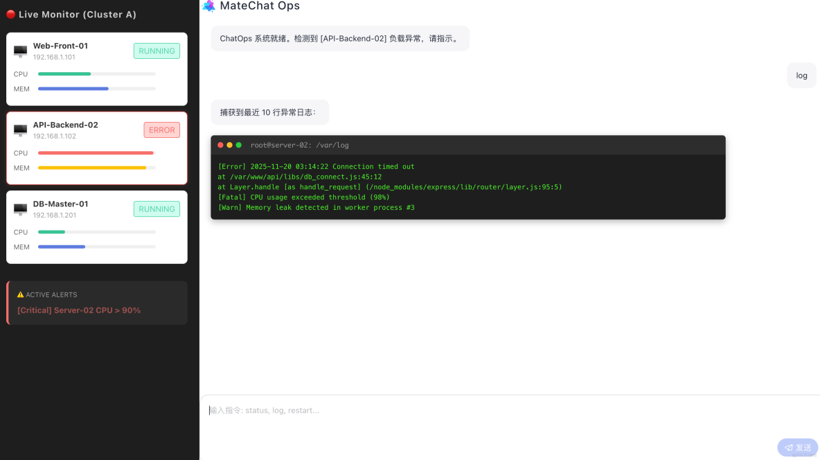 告別繁瑣儀表盤：用 MateChat 打造程序員專屬的 ChatOps 運維助手_運維