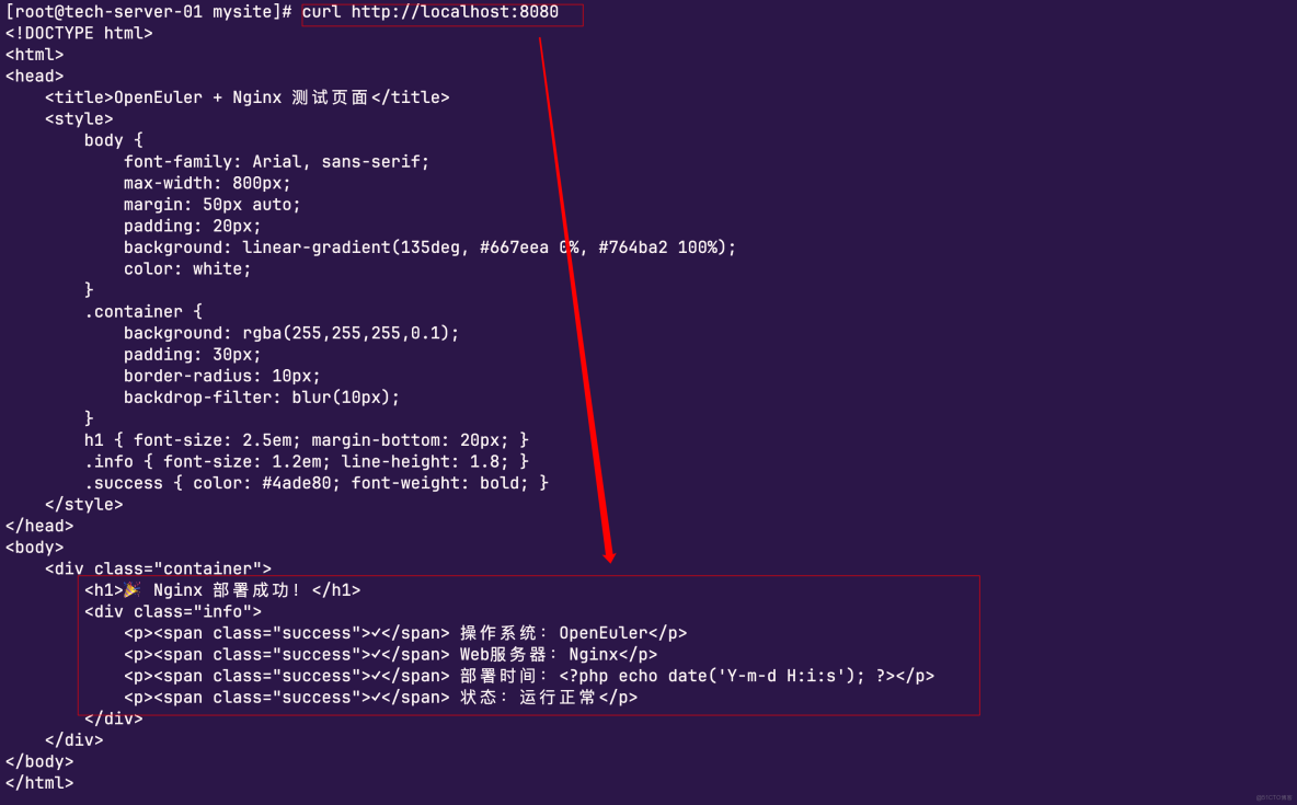 openEuler軟件生態體驗：快速部署Nginx Web服務器_配置文件_08
