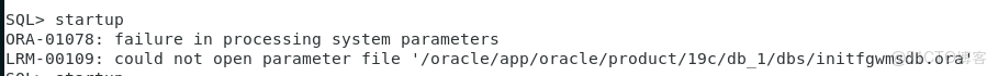 ORA-01078: failure in processing system parameters LRM-00109: could not open parameter file / 解決方法_oracle
