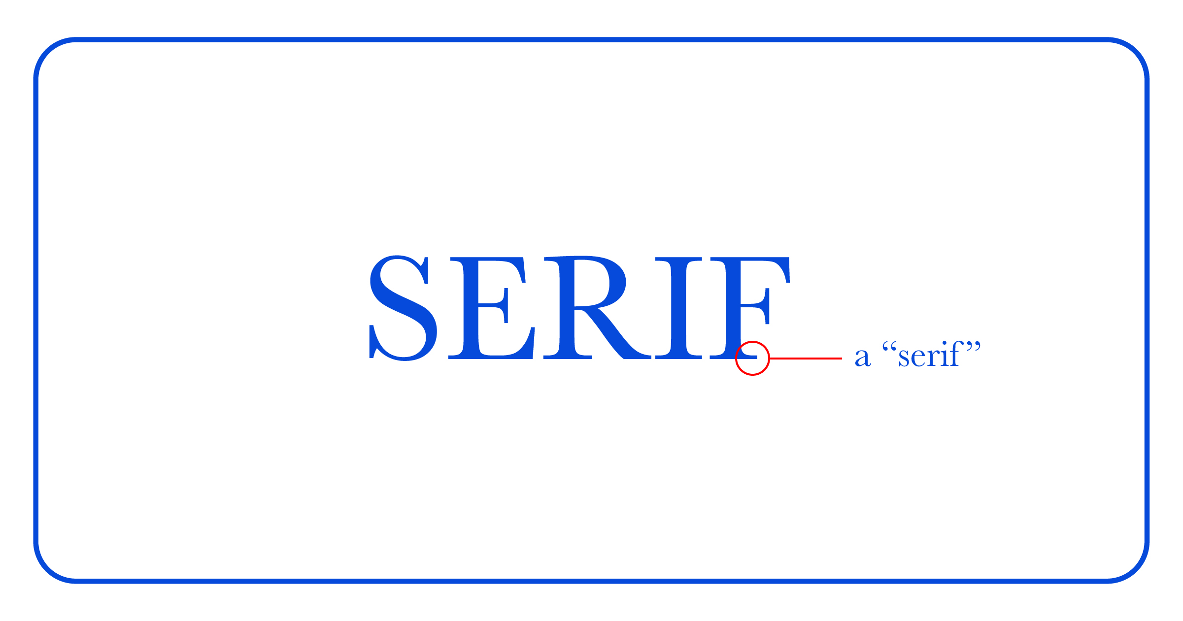 Serif typeface