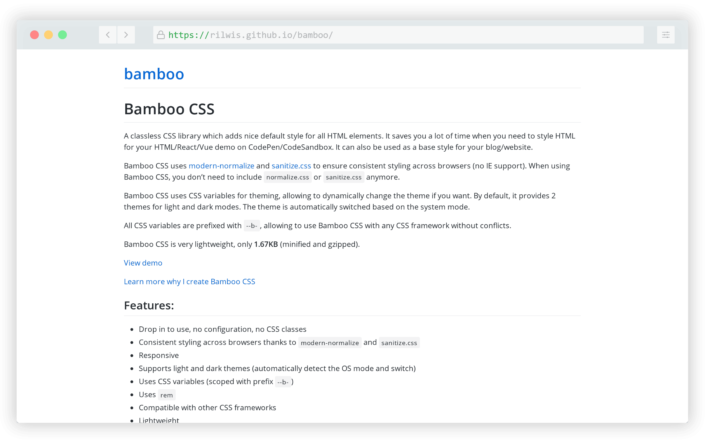 Bamboo CSS