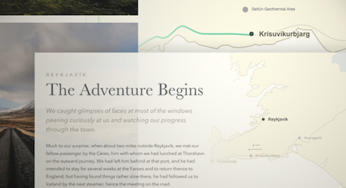 An interactive storytelling map using SVG