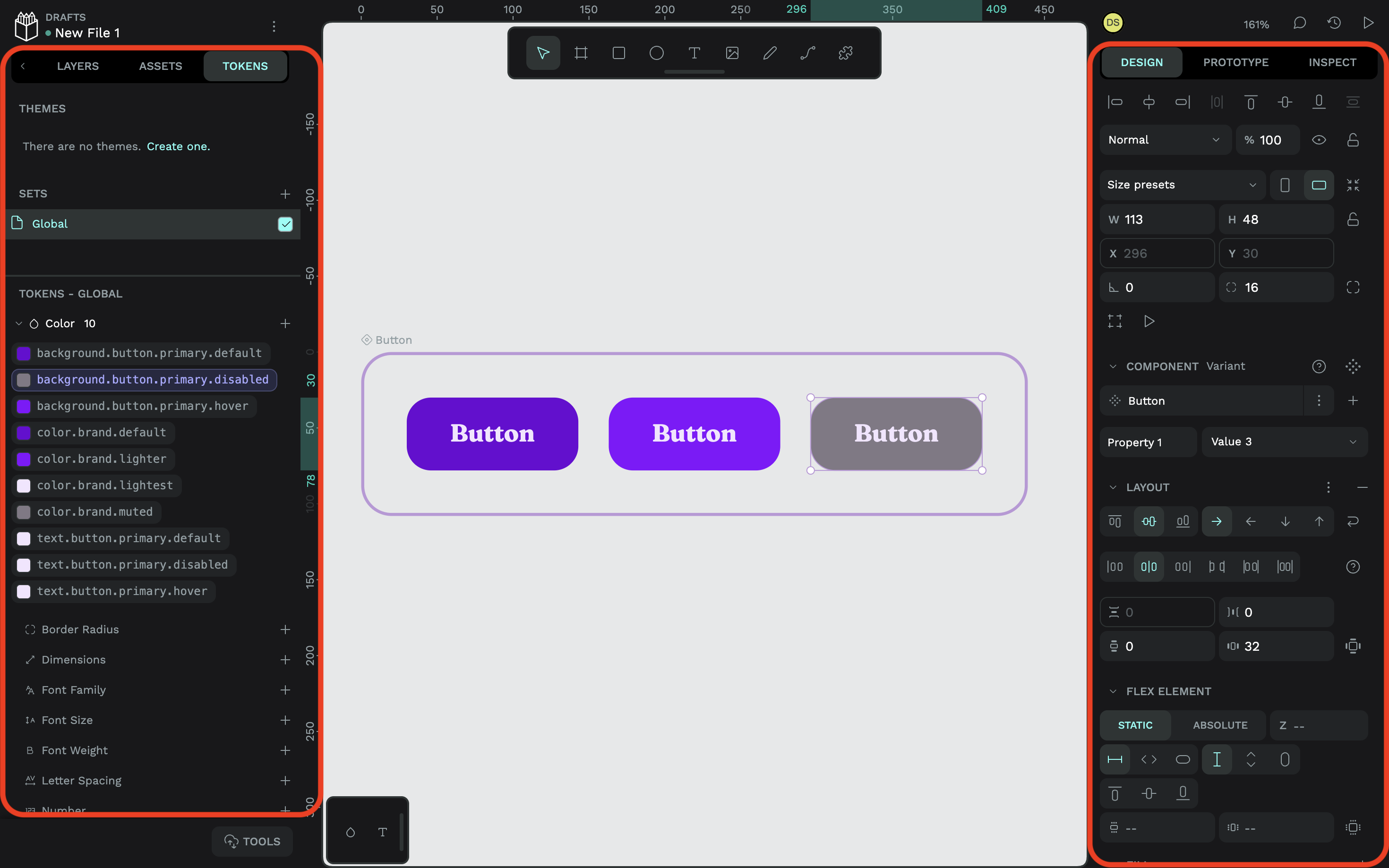 Styling component variants in Penpot