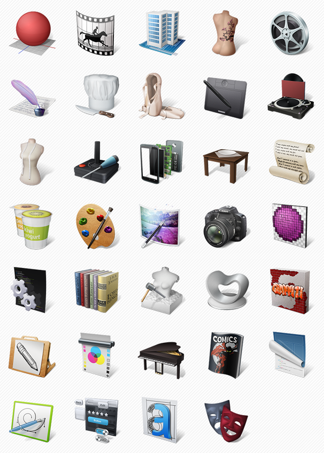 Art Professions Icons.