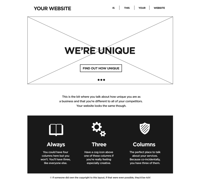 Gratscale minimalist layout example