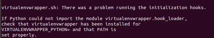 virtualenvwrapper初始化報錯