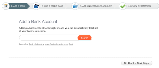 The Updated Version of the Add Account Screen