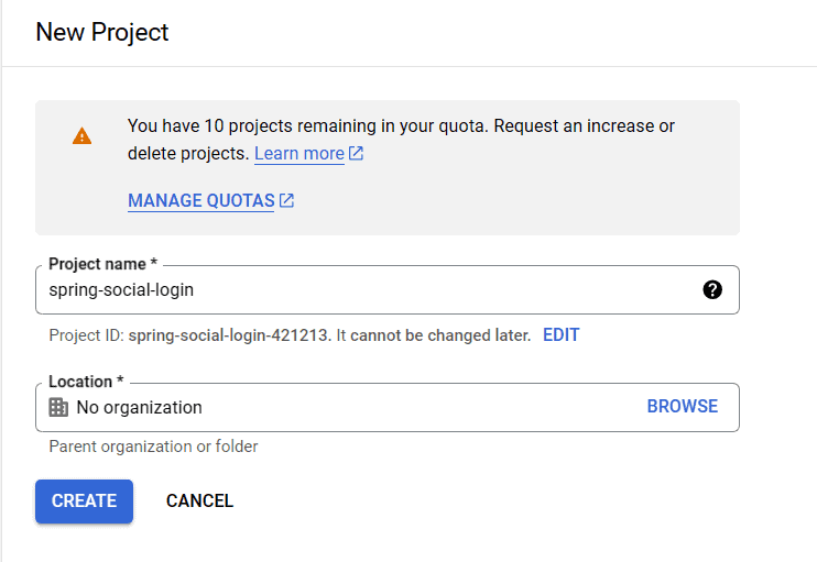 Google 控制枱新項目詳情