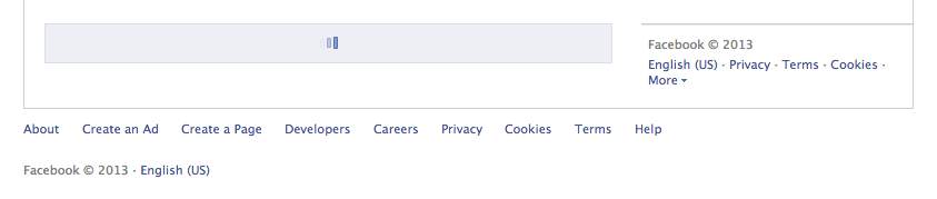 Facebook auto-loading News Feed and the unreachable footer
