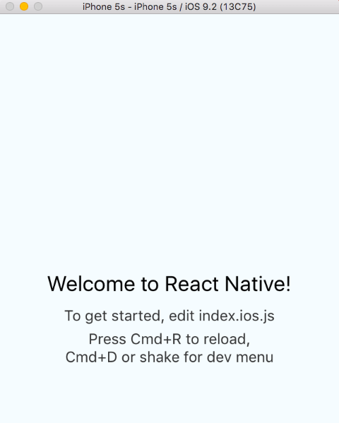 Simulator on first launch.