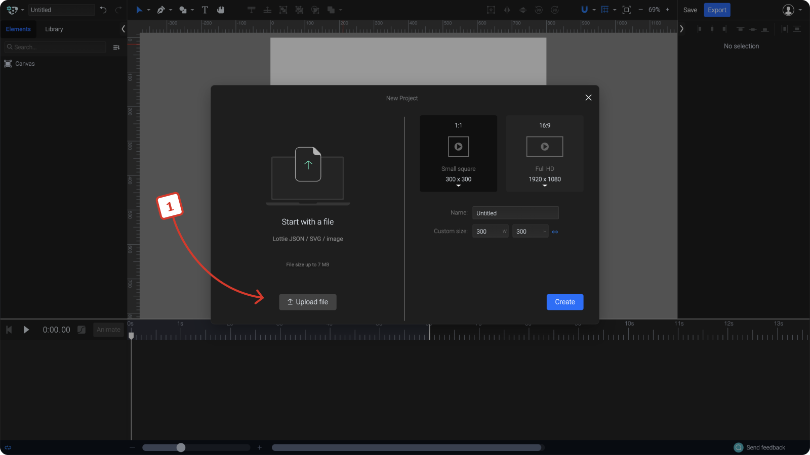 A screenshot with the selected Upload button