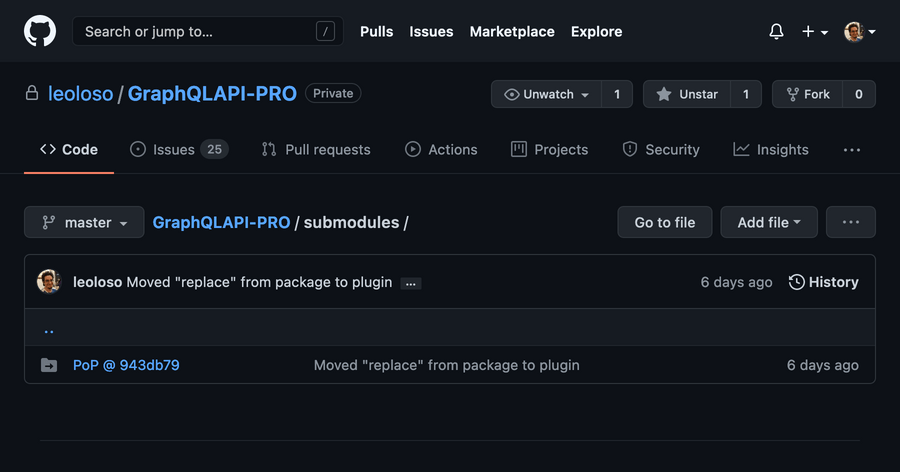 Embedding the public monorepo in the private monorepo