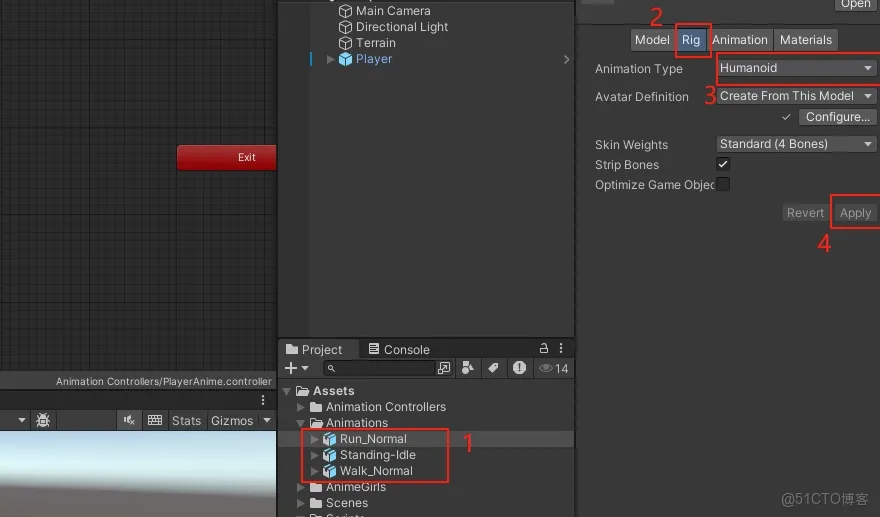 【Unity3D實例-功能-移動】角色行走和奔跑的相互切換_unity_03