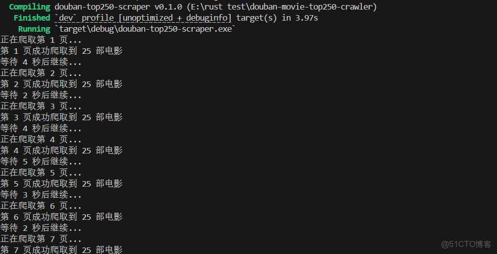 使用requests庫實現豆瓣Top250電影信息爬取+簡單使用多線程提高效率_51CTO博客_#開發語言_02
