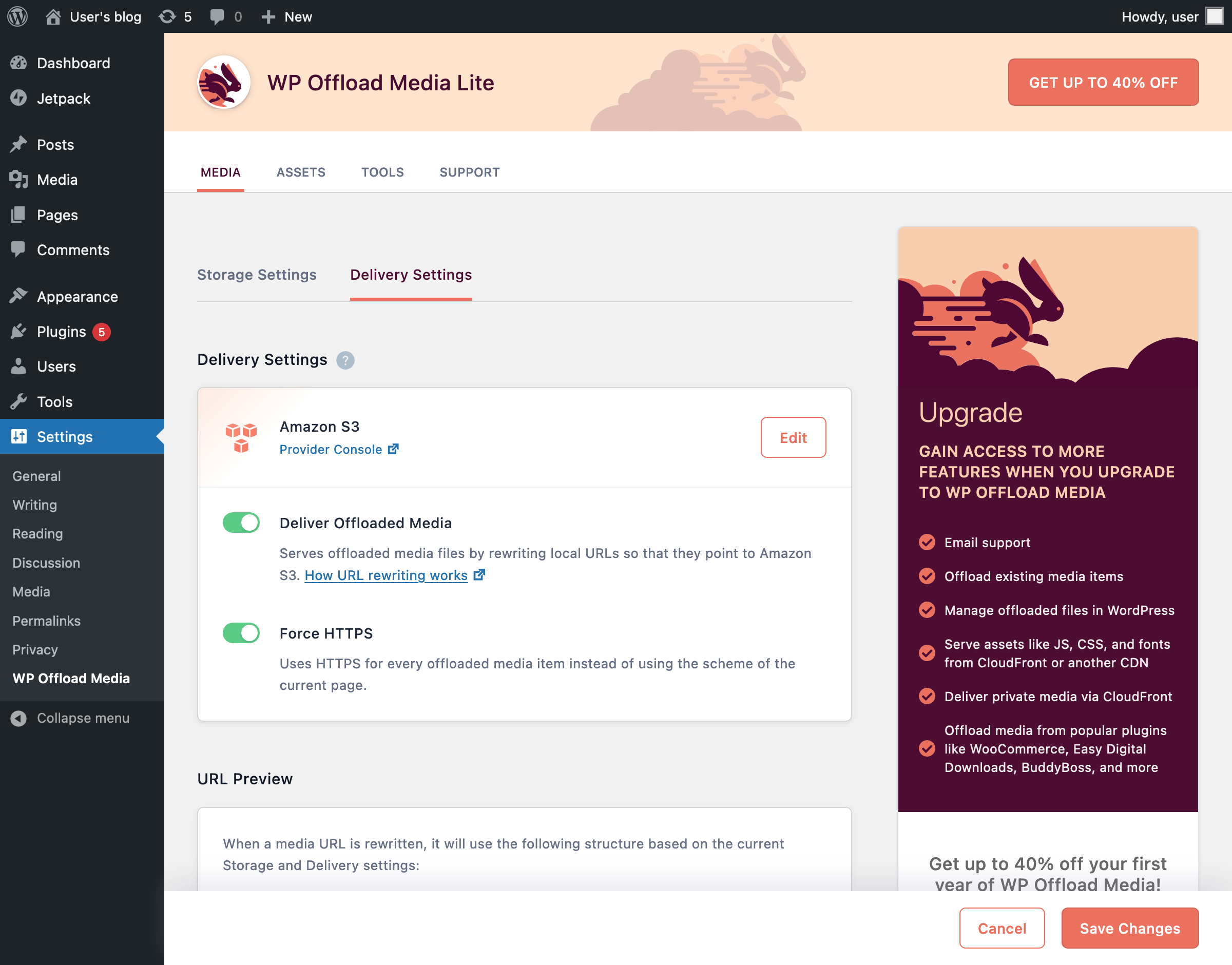 Media Force HTTPS switched on