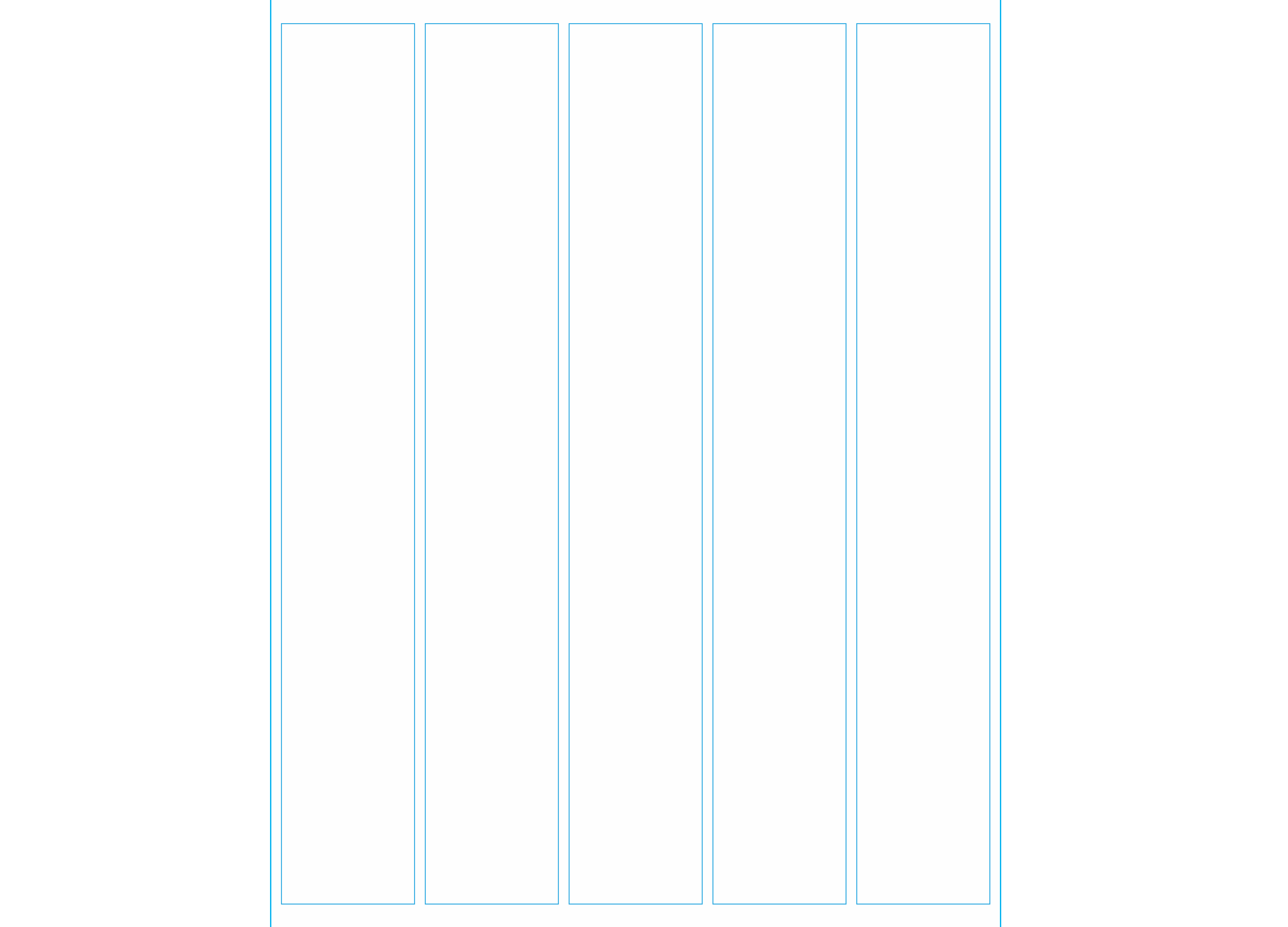 An example of a predetermined grid showing five column intervals