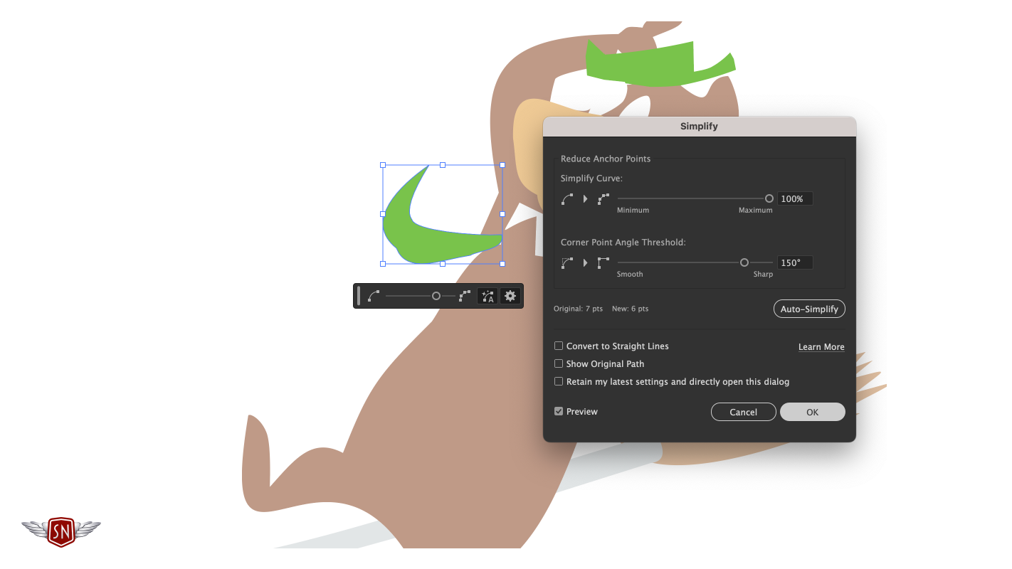 An illustration how to simplify paths with Adobe Illustrator