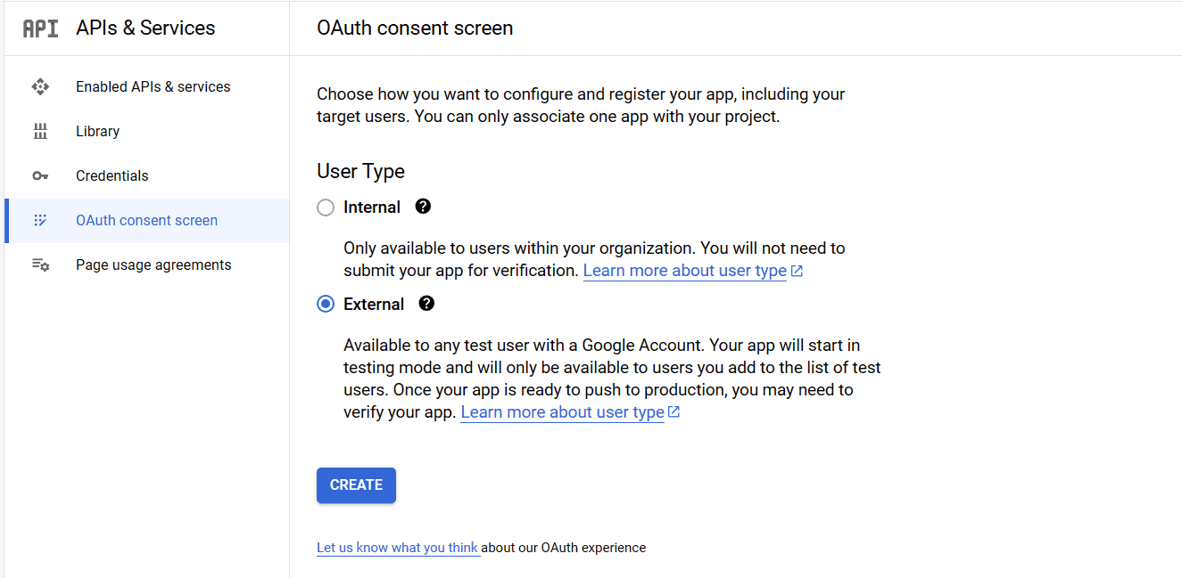 配置同意屏幕 2