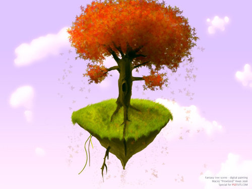 Digitally Paint a Fantasy Tree Scene