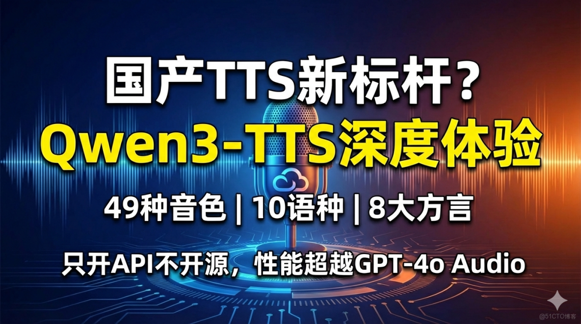 國產TTS新標杆？Qwen3-TTS深度體驗：49種音色、10語種、8大方言，卻只開API不開源_阿里雲
