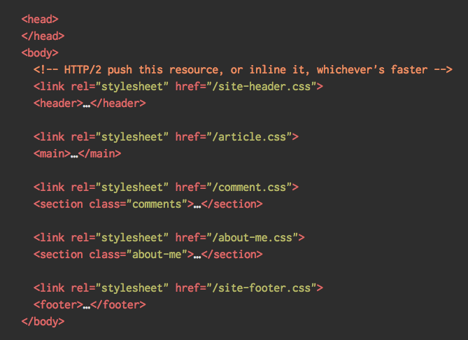 HTML code using progressive CSS loading