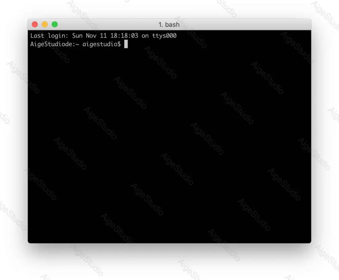 iTerm2 默認狀態 —— From AigeStudio