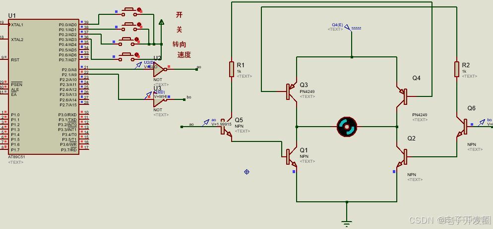 基於單片機-H橋電機調速 (程序+仿真) 5065_引腳
