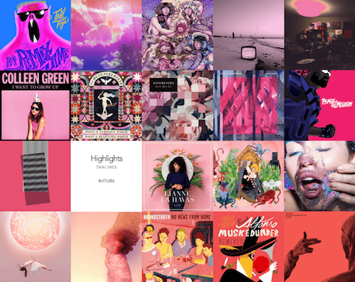 A rainbow of album covers