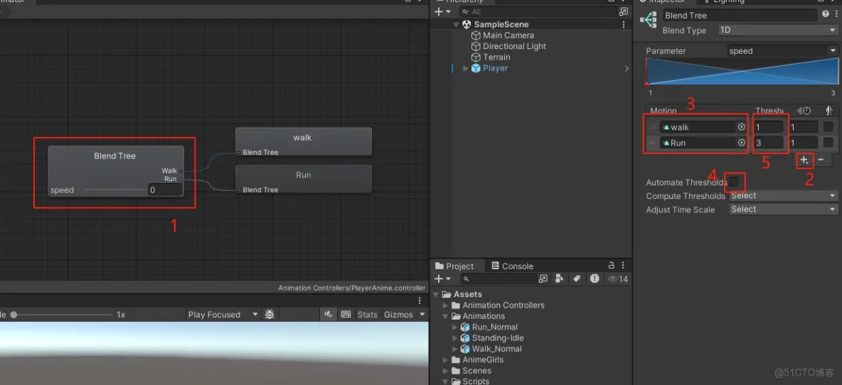 【Unity3D實例-功能-移動】角色行走和奔跑的相互切換_遊戲開發_07
