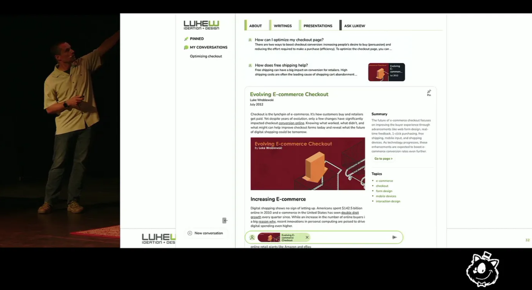 Luke Wroblewski on stage