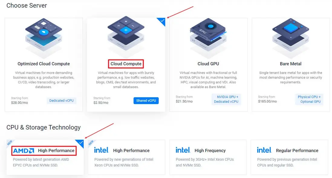 選擇CPU存儲配置