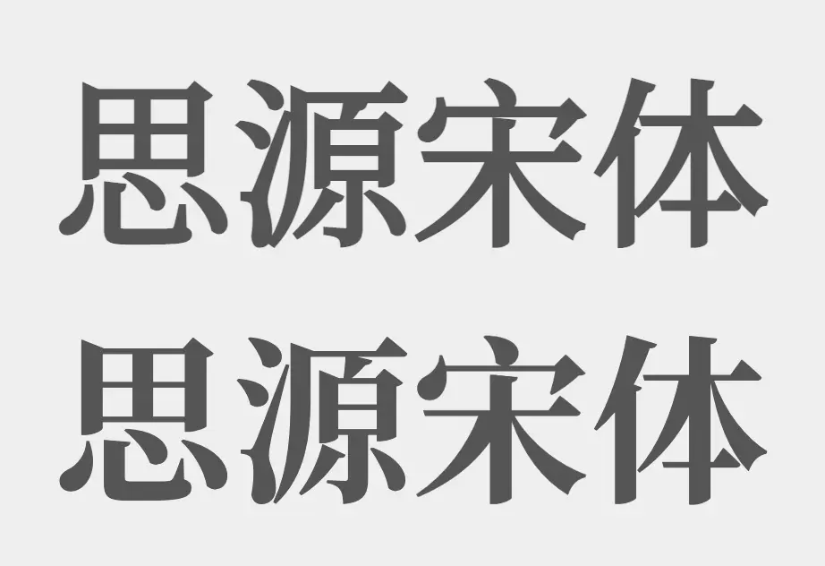 計算加粗和子字體的效果對比