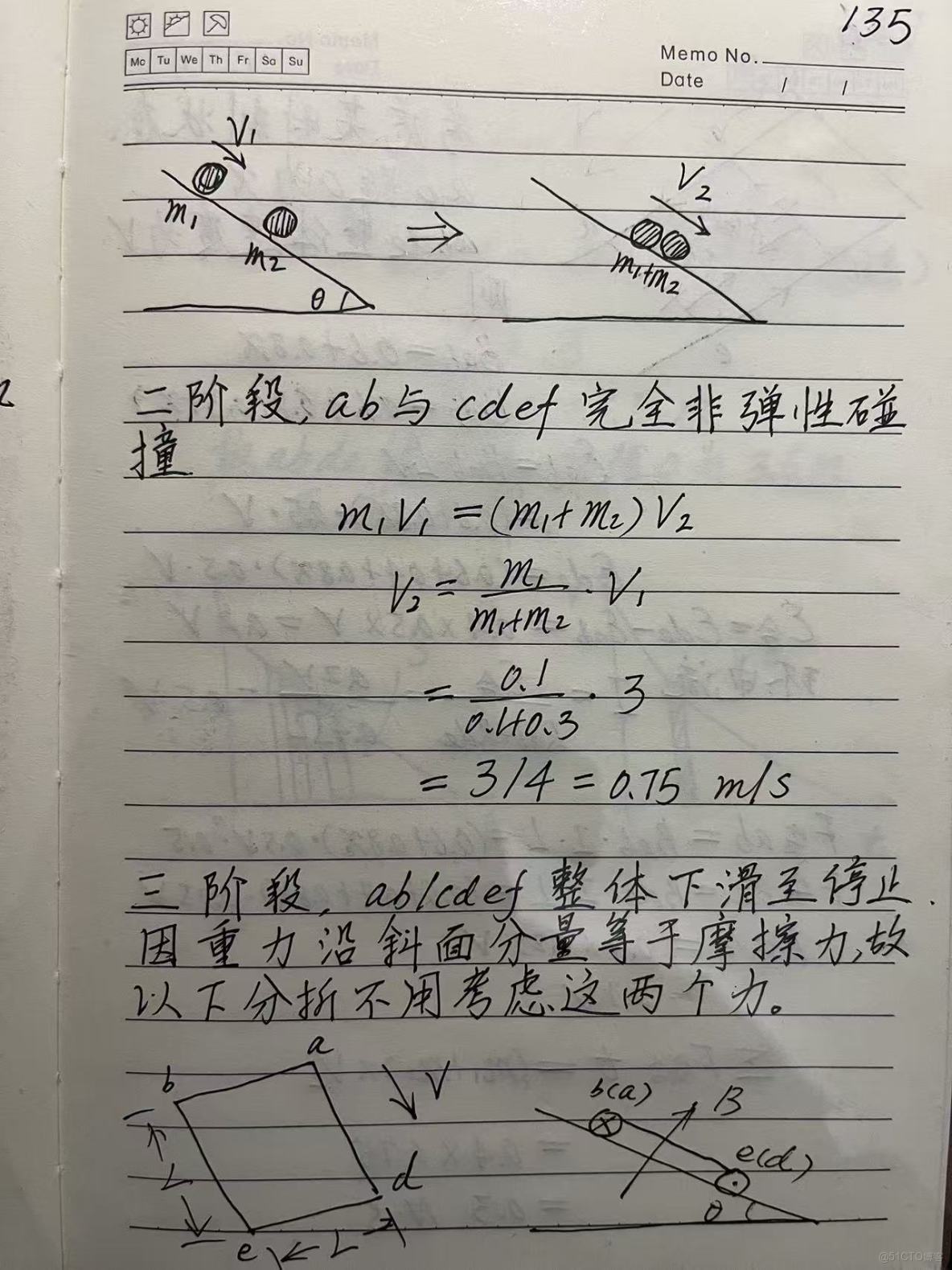 【高中物理/電磁場/雙棒】如圖所示，由足夠長的平行金屬導軌構成的斜面，傾角α=37°，導軌間距L=0.5m，電阻不計；沿導軌方向建立x軸，虛線EF與座標原點O在同一水平線上；空間存在垂直於斜面的磁場，_雙棒_06