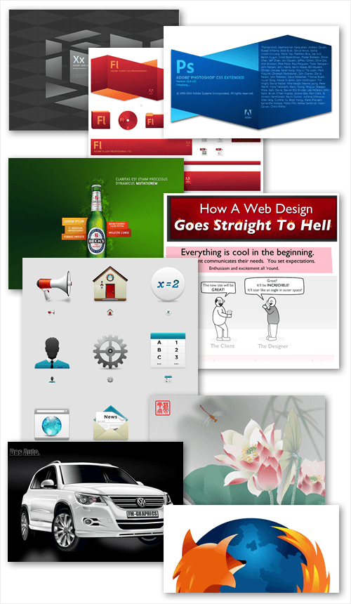 The Power of Adobe Fireworks (examples from the article).