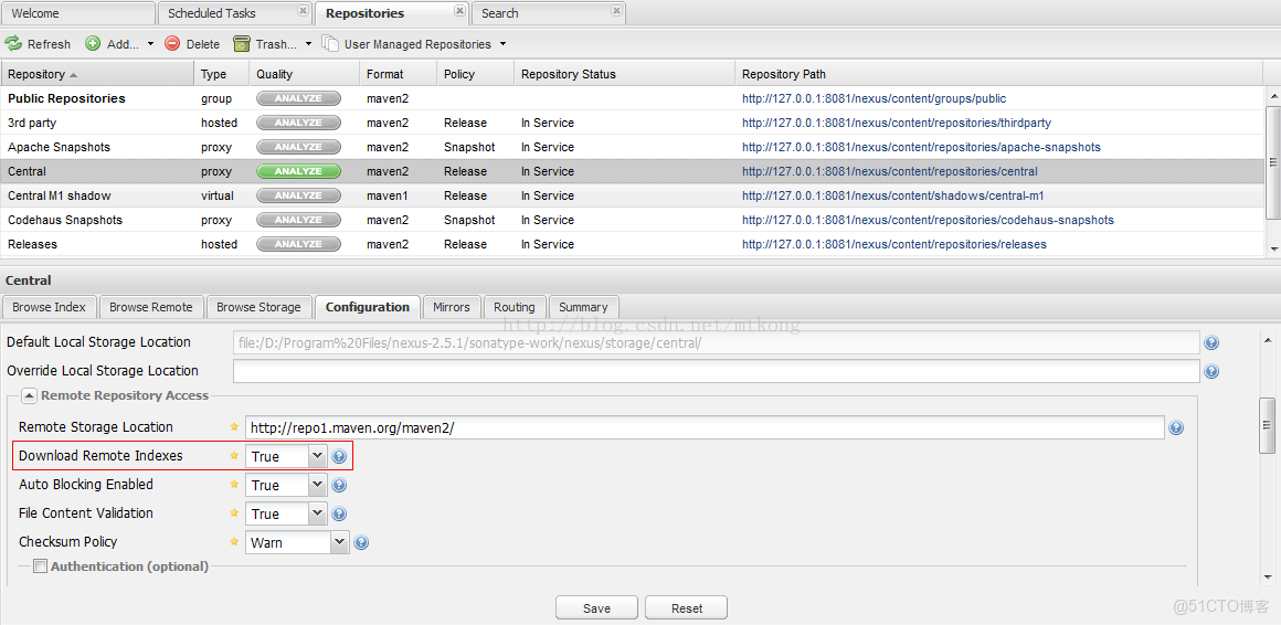 nexus將Deployment policy設置為Allow redeploy_遠程倉庫