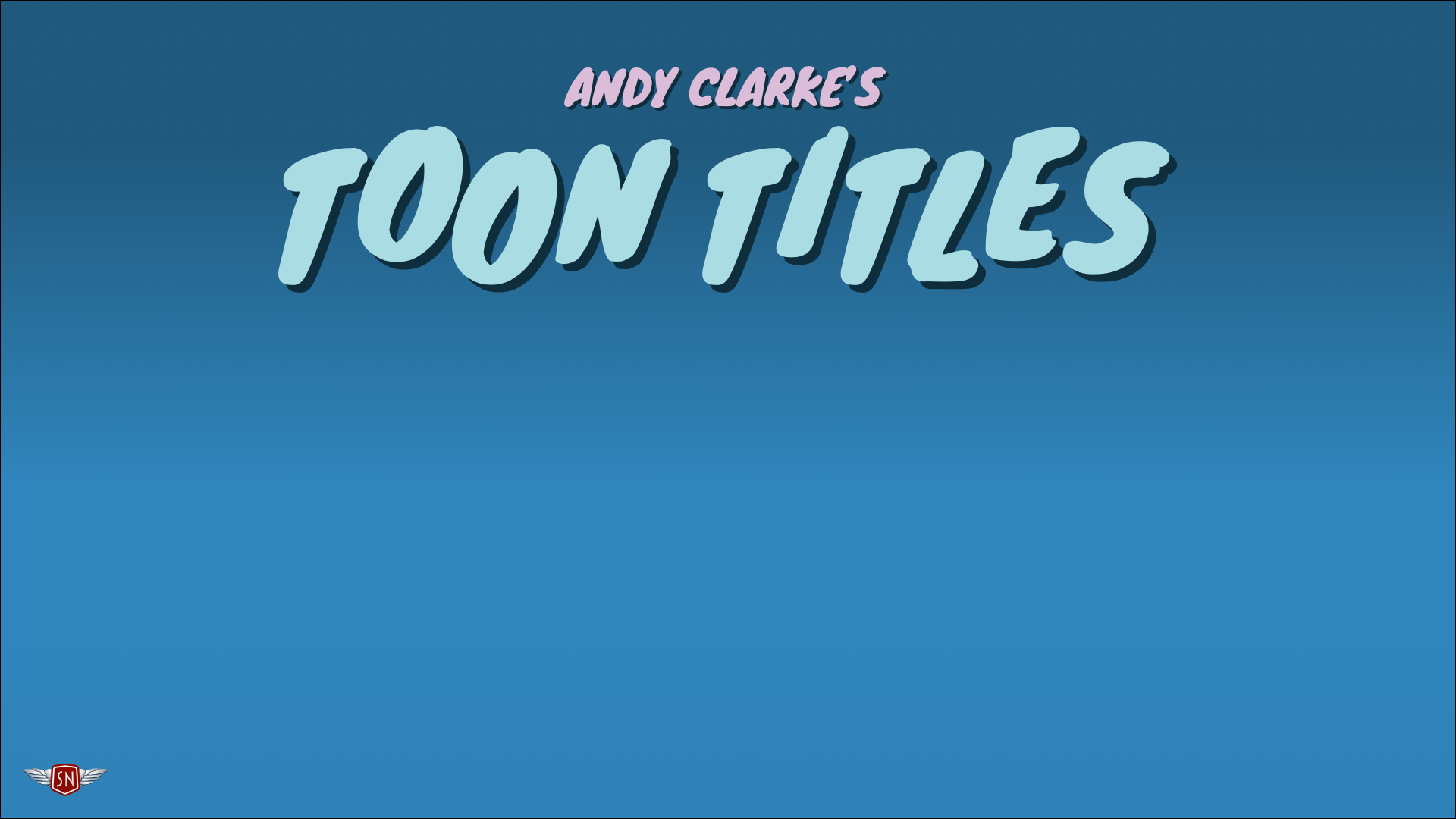 Gradient background and title graphic.