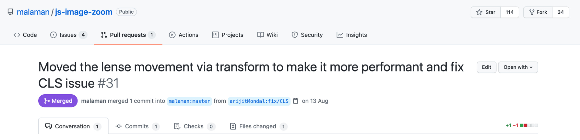 creating a PR to the original repo