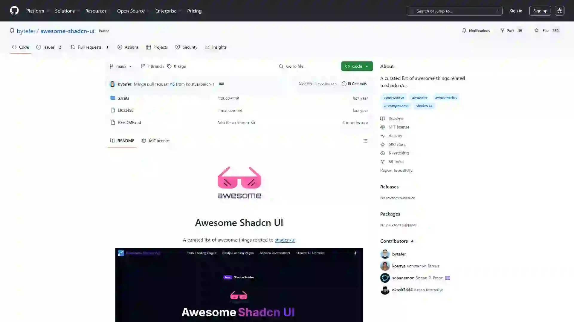 Awesome Shadcn UI