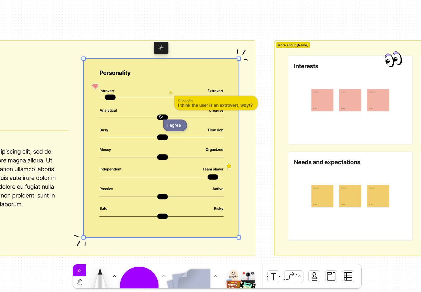 An image featuring Figma’s cursor-chat feature
