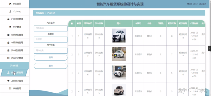 基於springboot的汽車租賃管理系統的設計與實現_租車管理系統前端_#課程設計_16