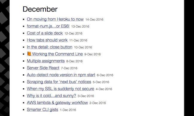 Remy Sharp’s December Thoughts