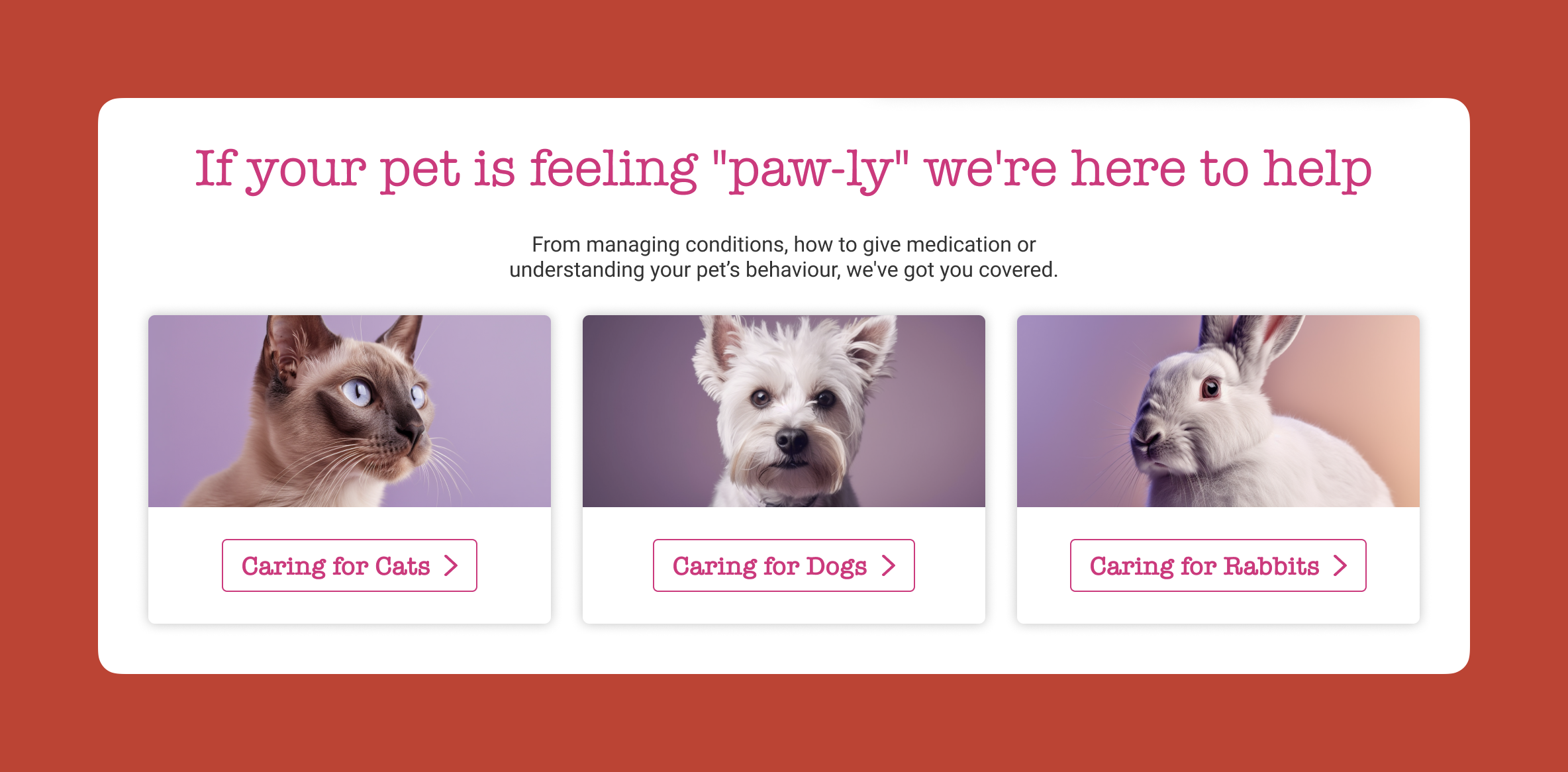 Redesigned version of the previous example with AI-generated images.